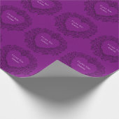 紫と黒のハート結婚ズ ラッピングペーパー (角)