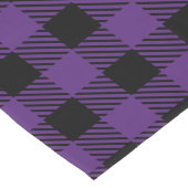 紫と黒のバッファロープレイドパターン ショートテーブルランナー (コーナー)
