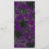 紫と黒のバラゴシック結婚のメニュー メニュー (裏面)