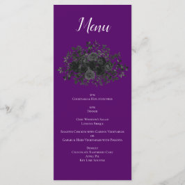 紫と黒のバラゴシック結婚のメニュー メニュー