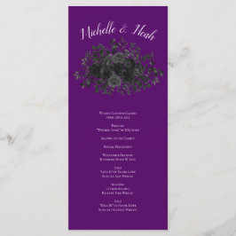 紫と黒のバラゴシック結婚式 プログラム