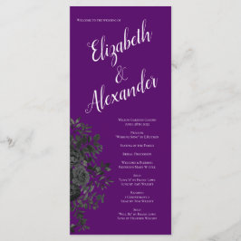 紫と黒のバラゴシック結婚式 プログラム