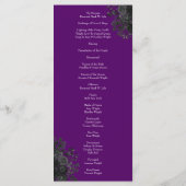 紫と黒のバラゴシック結婚式 プログラム (裏面)