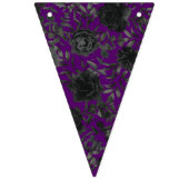 紫と黒のバラゴシッ結婚クのバンティング バンティングフラッグ (第3の旗)