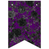 紫と黒のバラゴシッ結婚クのバンティング バンティングフラッグ (第1の旗)