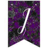 紫と黒のバラゴシッ結婚クのバンティング バンティングフラッグ (第3の旗)