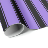 紫と黒のパタストライプのーンのラッピング紙 ラッピングペーパー (ロールコーナー)