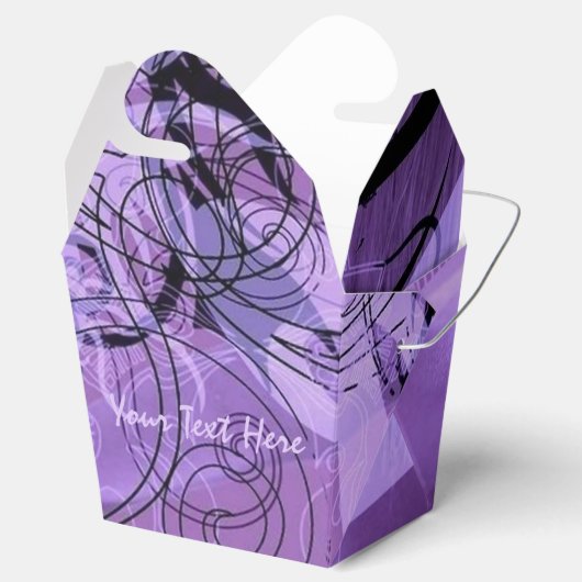 紫と黒のパターン取り出し特典ボックス フェイバーボックス (オープン)