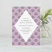 紫と黒のパリスをテーマにした書結婚道 招待状 (スタンド正面)