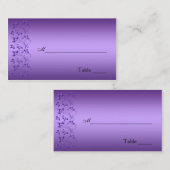 紫と黒のフローラプレイスカード プレイスカード (正面/裏面)