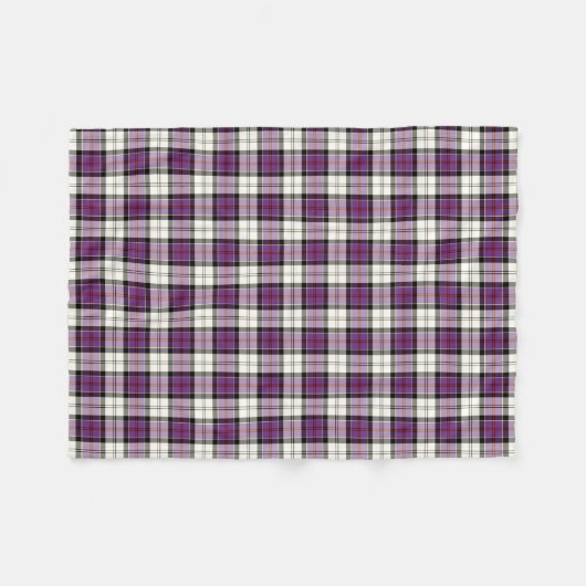 紫と黒のプライドカロデンドレスタータンチェック フリースブランケット (正面(横))