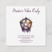 紫と黒のペンタグラムスクエア名刺 スクエア名刺 (裏面)