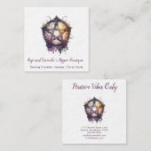 紫と黒のペンタグラムスクエア名刺 スクエア名刺 (正面/裏面)