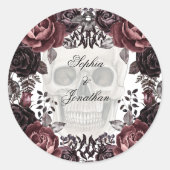 紫と黒のムーディ結婚ー黒 ラウンドシール (正面)