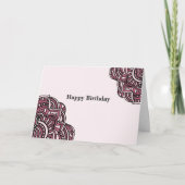 紫と黒のメダリオンデザイン カード (正面)