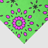 紫と黒のライムグリーンフローラデコページ 薄葉紙 (詳細)