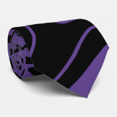 紫と黒のレトロな大理石の渦巻き ネクタイ (ロール)