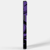 紫と黒のレトロな大理石の渦巻き Case-Mate iPhoneケース (裏面 / 右)