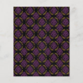 紫と黒のヴィンテージゴシックフローラ チラシ (裏面)