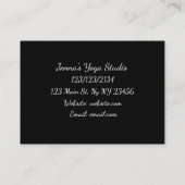 紫と黒の仲介ヨガビジネスカード 名刺 (裏面)