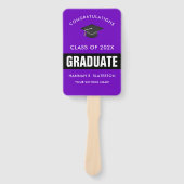 紫と黒の写真卒業ハンドファン ハンドファン (正面)