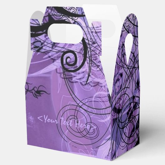 紫と黒の切り妻用箱 フェイバーボックス (オープン)