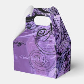 紫と黒の切り妻用箱 フェイバーボックス (正面サイド)
