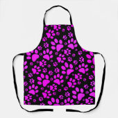 紫と黒の前足 – プリント エプロン (正面)