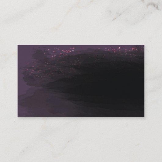 紫と黒の唇の名刺テンプレート 名刺 (裏面)