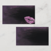 紫と黒の唇の名刺テンプレート 名刺 (正面/裏面)