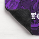 紫と黒の大理石を研磨 マウスパッド (コーナー)