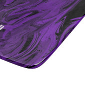紫と黒の大理石ポリッシュ カッティングボード (角)