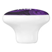 紫と黒の大理石ポリッシュ セラミックノブ (側面)