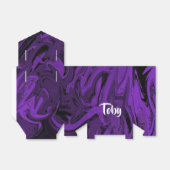 紫と黒の大理石ポリッシュ フェイバーボックス (折り畳みなし)