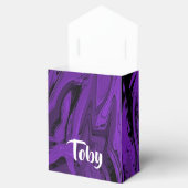 紫と黒の大理石ポリッシュ フェイバーボックス (オープン)