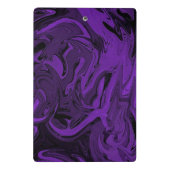 紫と黒の大理石ポリッシュ ミニクリップボード (裏面)