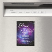 紫と黒の宇宙写真 保存日 マグネット (インサイチュ (食洗機))