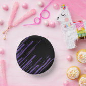 紫と黒の対角線 ペーパーボウル (パーティー)