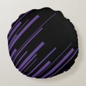 紫と黒の対角線 ラウンドクッション (裏面)