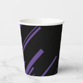 紫と黒の対角線 紙コップ (左)