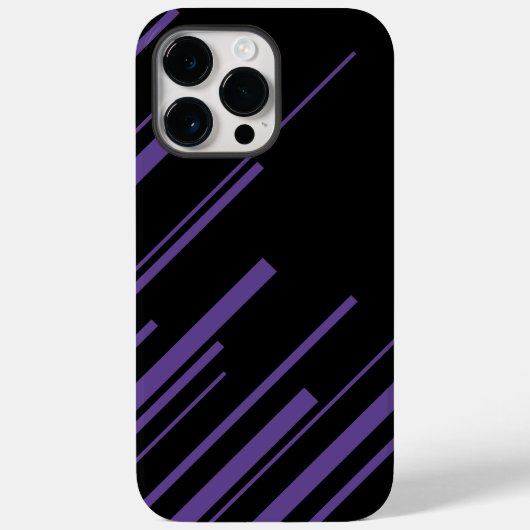 紫と黒の対角線 Case-Mate iPhoneケース (裏面)