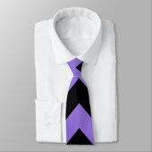 紫と黒の山形ジグザグ模様 ネクタイ (タイ)