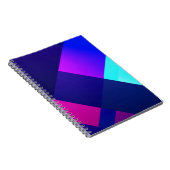 紫と黒の市松模様にイラストレーション ノートブック (右側)