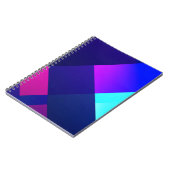 紫と黒の市松模様にイラストレーション ノートブック (左側)