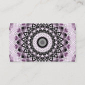 紫と黒の幾何学模様のデザイン 名刺 (正面)