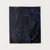 紫と黒の抽象芸術絵画 タペストリー (正面)