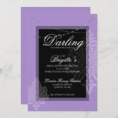 紫と黒の招待状 招待状 (正面/裏面)