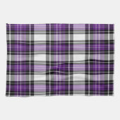 紫と黒の格子縞 キッチンタオル (横)