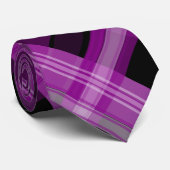 紫と黒の格子縞 ネクタイ (ロール)
