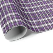 紫と黒の格子縞 ラッピングペーパー (ロールコーナー)